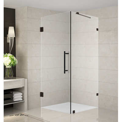 Aquadica Frameless 38" x 72" Square Hinged Shower Enclosure
