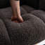 Fauteuil oscillant confortable en tissu Teddy pour chambre de bébé et salon, gris foncé-1001198811