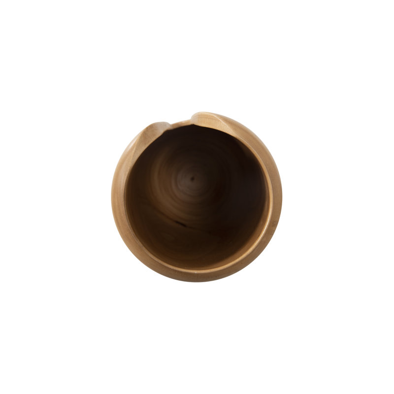 Interval Wood Vase, 15" H x 6" W x 6" D, Brown