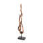Sculpture abstraite en polystone Cole et gris avec base rectangulaire noire