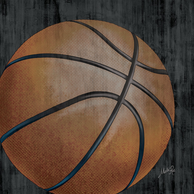 Basketball par Marla Rae, H 12 po x l 12 po