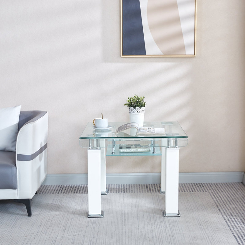 Table de bout Burdell Jd4, Blanc