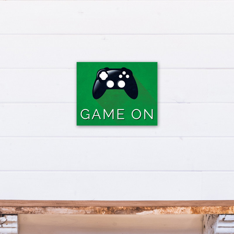 Art sur toile game on toile Brock, H 11 po x l 14 po x P 1,25 po, Vert