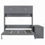 Grand lit escamotable mural avec bureau, tablettes de rangement et grands armoires