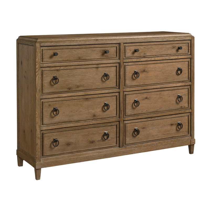 Commode 8 tiroirs Hayes, Brun