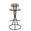 Tabourets de bar à hauteur de comptoir rayés, de 2 avec revêtement en velours moderne, ergonomiques, repose-pieds, base stable, chargement de 220 livres, utilisation intérieure pour tabourets de pub d'affaires, îlot de cuisine, structure légère, --206769883