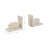 Bookends Marble Stone Lip-Shaped Sculptural Design 6x3x5 Inches White Contemporary Modern for Home Office Set of 2