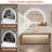 Lederman Makeup Vanity Table with Touch Screen Lighted Mirror, Dressing Table with A Drawer and Curved Edges