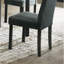 Finition gris anthracite Chaises en tissu de laine Faux plateau de table en marbre 5 pièces Ensemble de salle à manger Coussins de salle à manger rembourrés 4X Chaises-1041448376