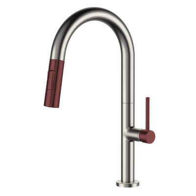 Pull Down Single Handle Kitchen Faucet with Accessories