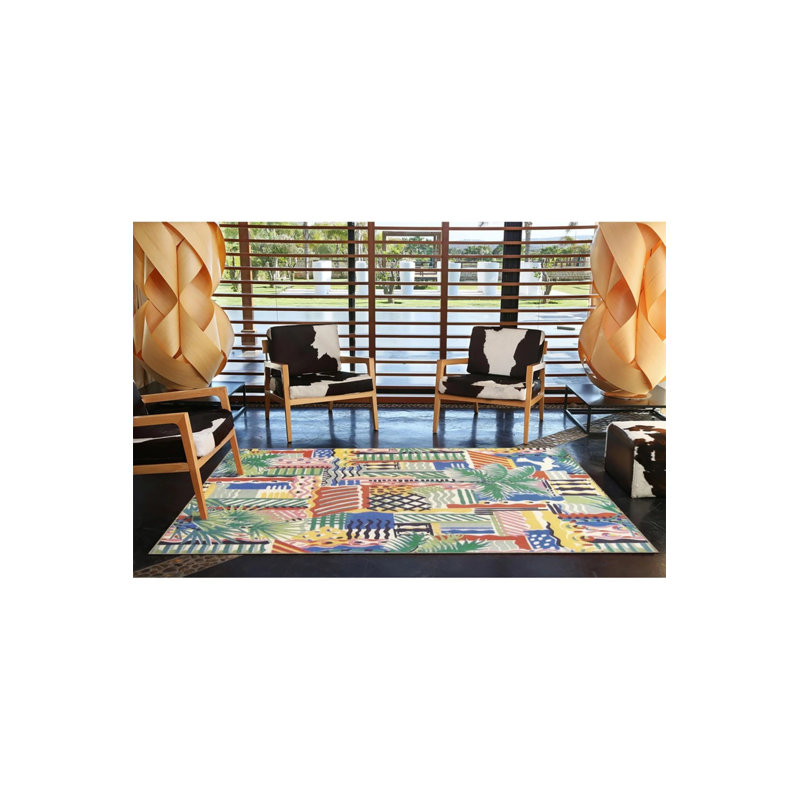 Base tissée à motif géométrique, Rectangle 5 pi x 9 pi 11 po