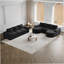 Canapé modulaire courbé avec méridienne Chenille Cloud-1653360464