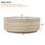 Table basse à tambour en bois-1980759889