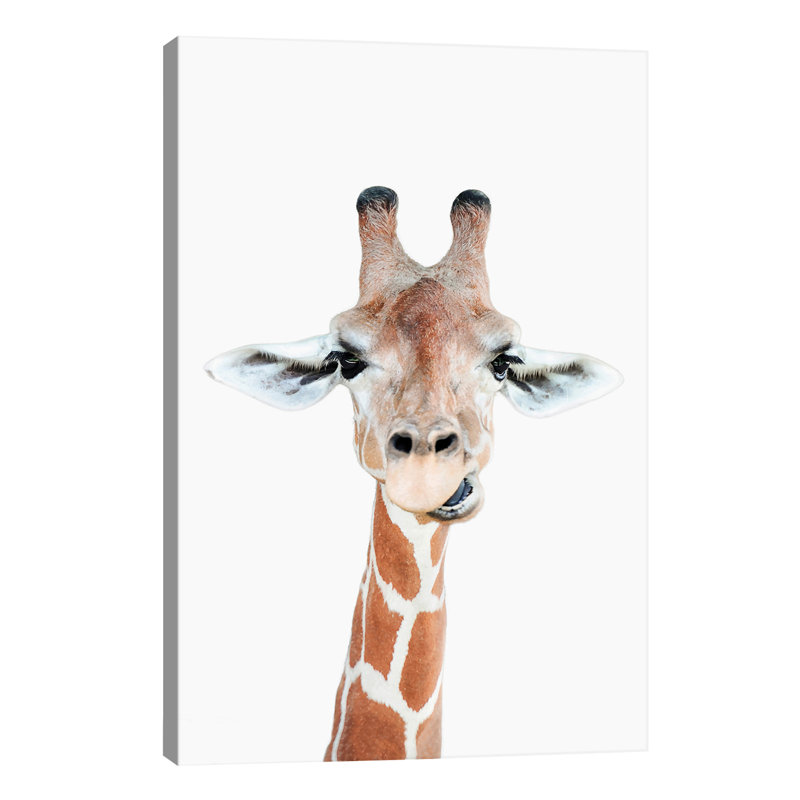 Happy Giraffe - Wrapped Canvas Print, 101.6 cm H x 66.04 cm W x 3.175 cm D