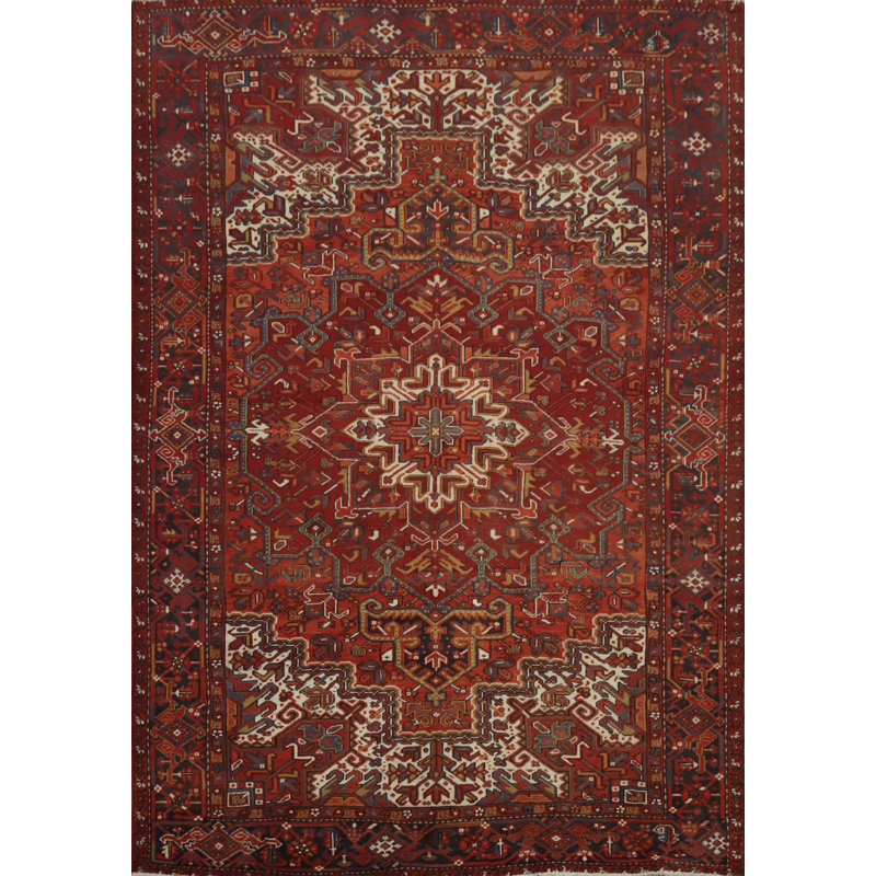Tapis à motif oriental traditionnel géométrique 8 x 10