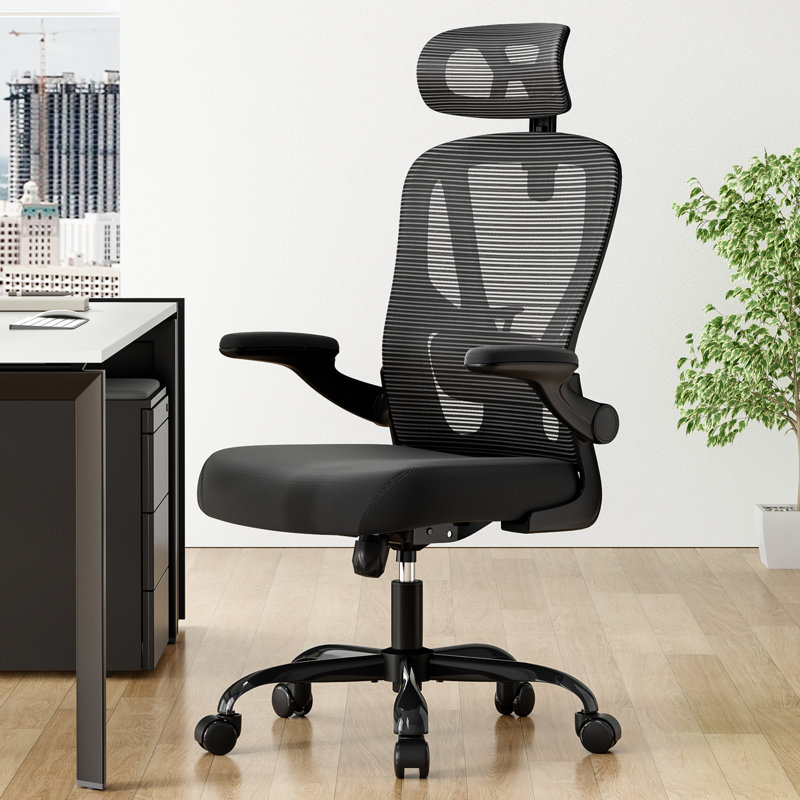 Office Chair Ergonomic Desk Chair - Mesh Computer Chair Breathable Task Chair With Wheels, Black, Black