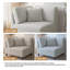 Fauteuil rembourré en velours côtelé avec dossier rembourré, module de fauteuil simple avec accoudoirs pour canapé modulaire-528883663