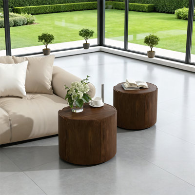 Ensemble de table de jardin moderne à grain de bois