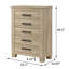Commode 5 tiroirs en chêne vieilli