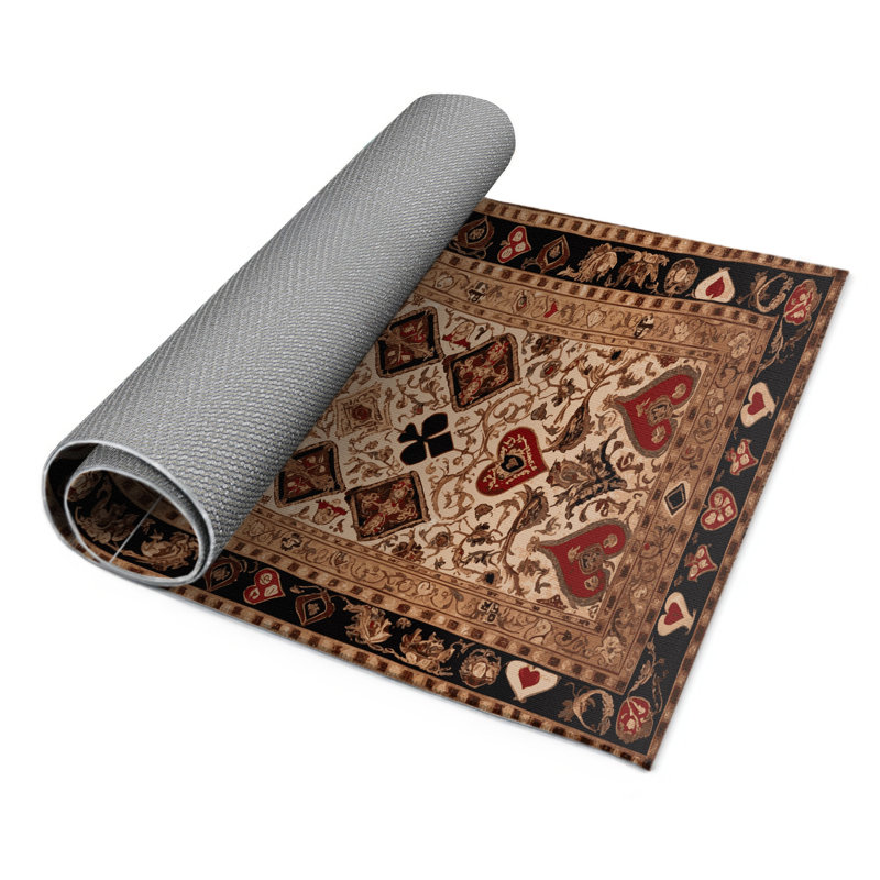 French Brown Indoor and Outdoor Area Rug, Rectangle 9' x 12'