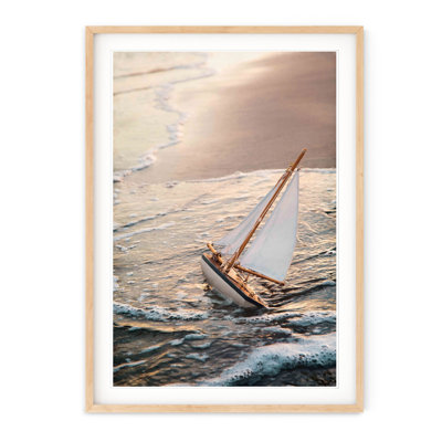 Vintage Sailboat - Picture Frame Photograph on Paper 