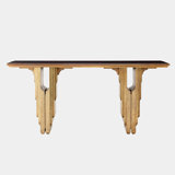 Layered 74 in. Stone Console Table