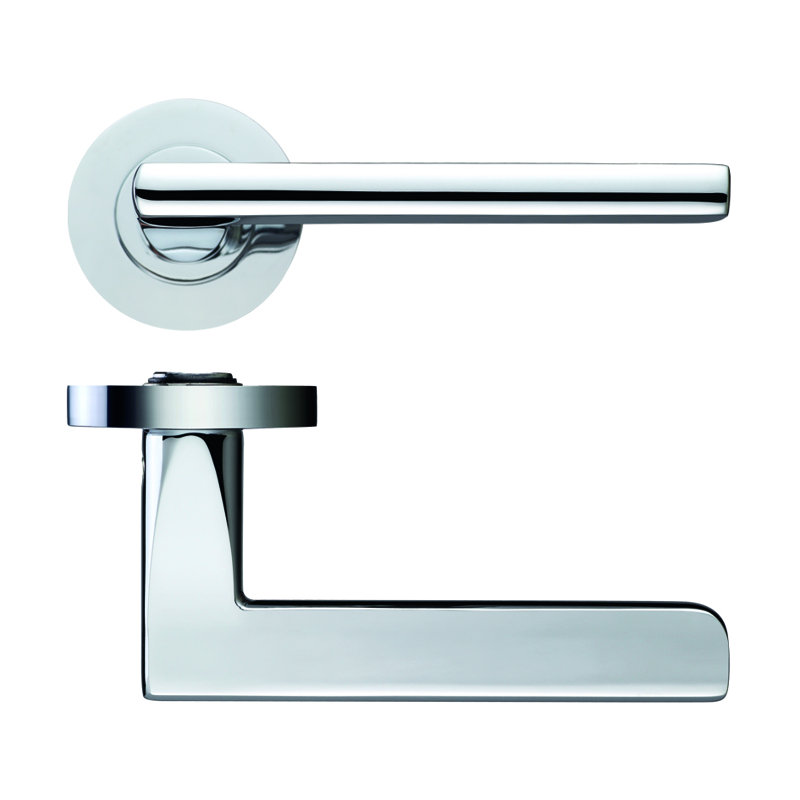 Venice Latch Door Handle, Polished Chrome