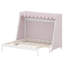 Lit en forme de maison avec lit gigogne escamotable, tente, tablette et lumière-129388582