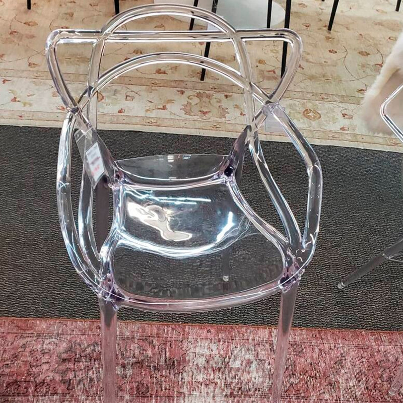 Monte 18.5'' H Stacking Armchair, Clear, 1