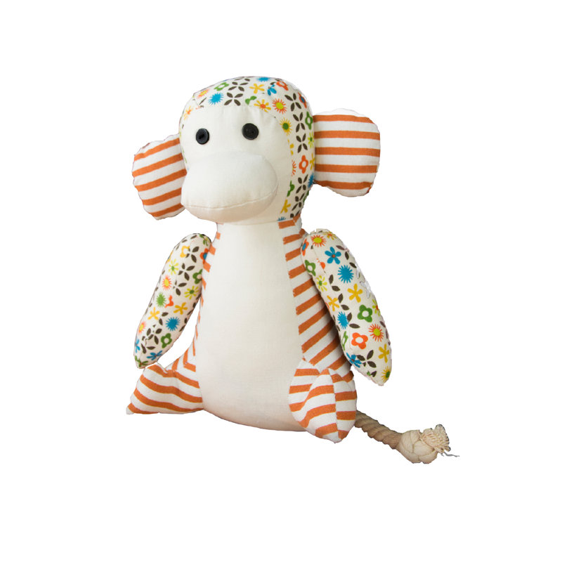 Monkey Fabric Floor Door Stop, 1 Door Wedge