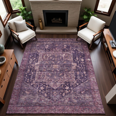 Tapis médaillon lavable de qualité supérieure AMF1240