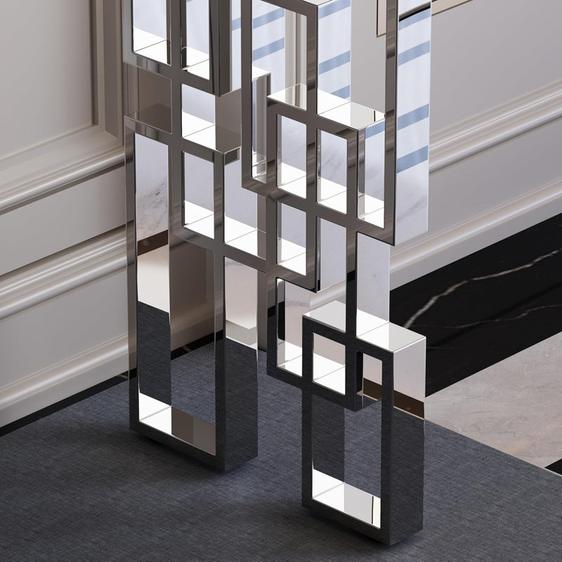 Zareth 55" Console Table, White, Silver