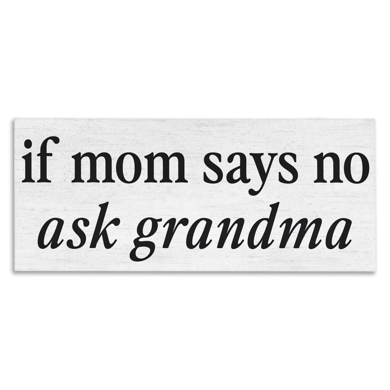 Ask Ask Grandma Family, toile de lettrage et doublure, H 10 po x l 24 po