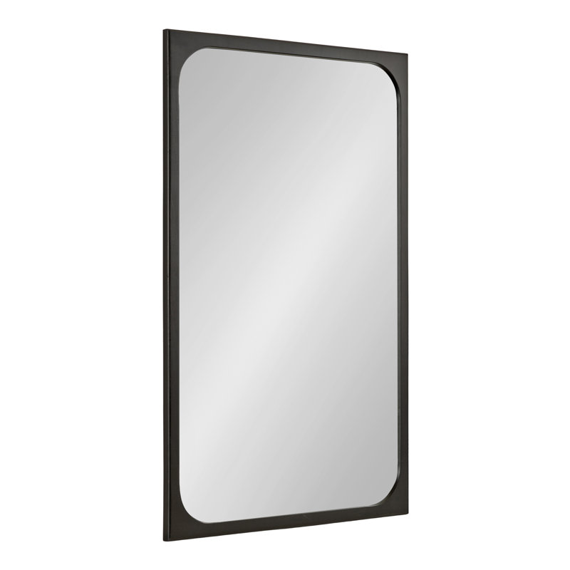 Miroir de salle de bain en bois, Noir
