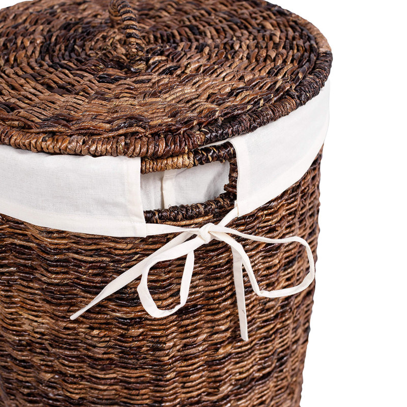 Panier à linge avec doublure, Espresso