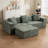 Nonantum L-Shaped Upholstered Boneless Sectional Sofa with Ottoman & Cushions-114312659