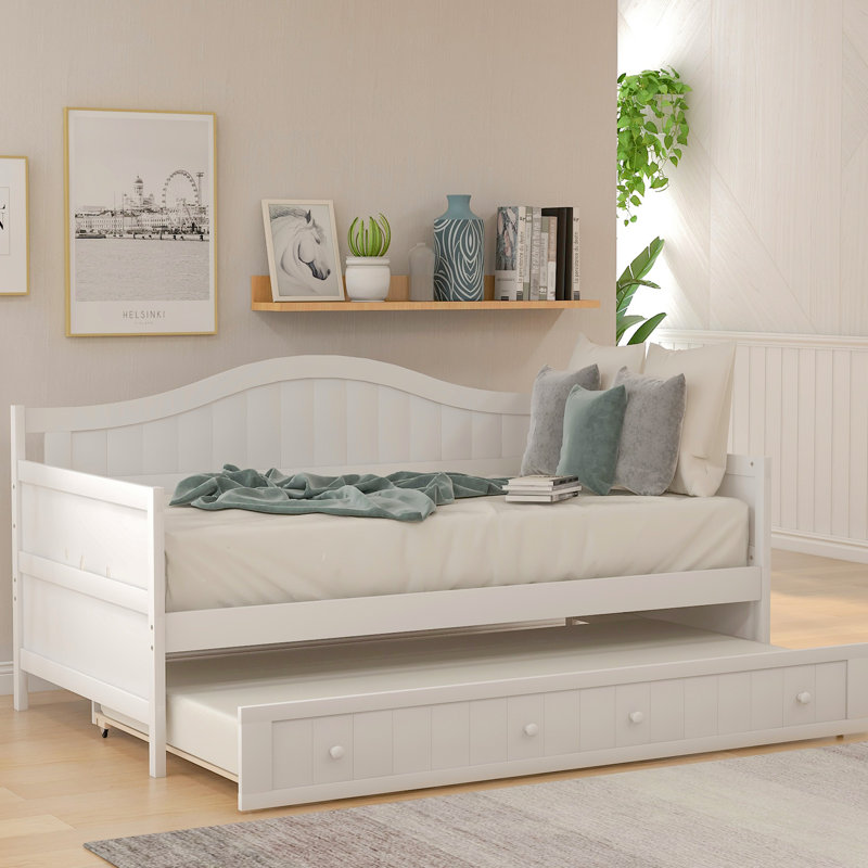 Audryana Daybed with Trundle & Wooden Frame