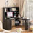 Desk,L Shaped Desk With Charger,Computer Desk With Drawers,Bookshelf & Hutch,Modern Corner Desk,Home Office Desk,L-Shaped Study Table Writing Desk,Corner Gaming Computer Desk With Storage