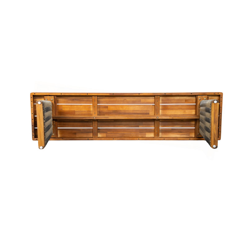 Outdoor Acacia Wood Bench(Set Of 2), Gray/Teak
