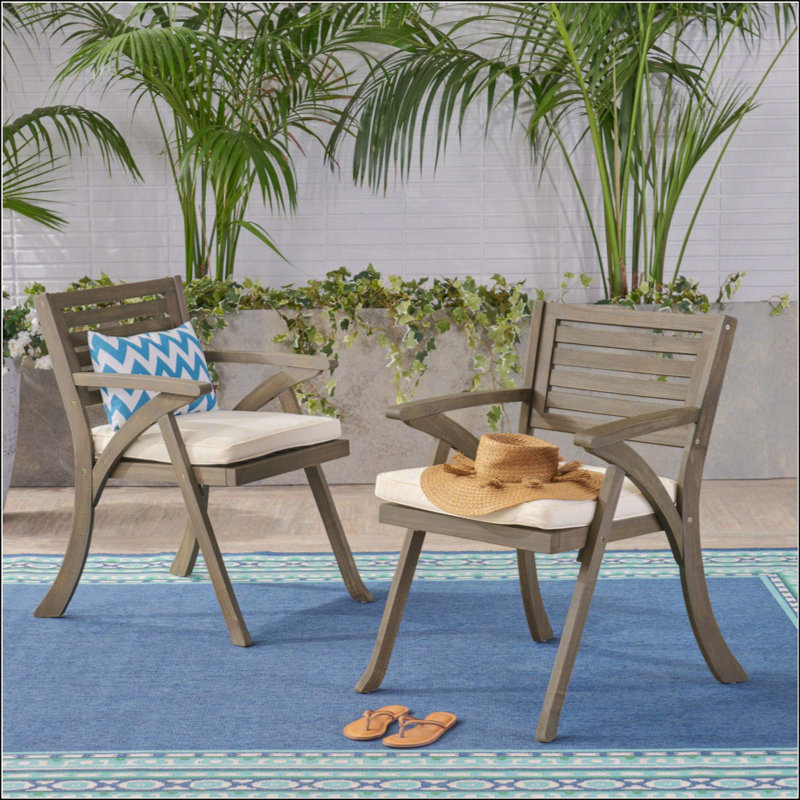Chaise d'extérieur en bois d'acacia