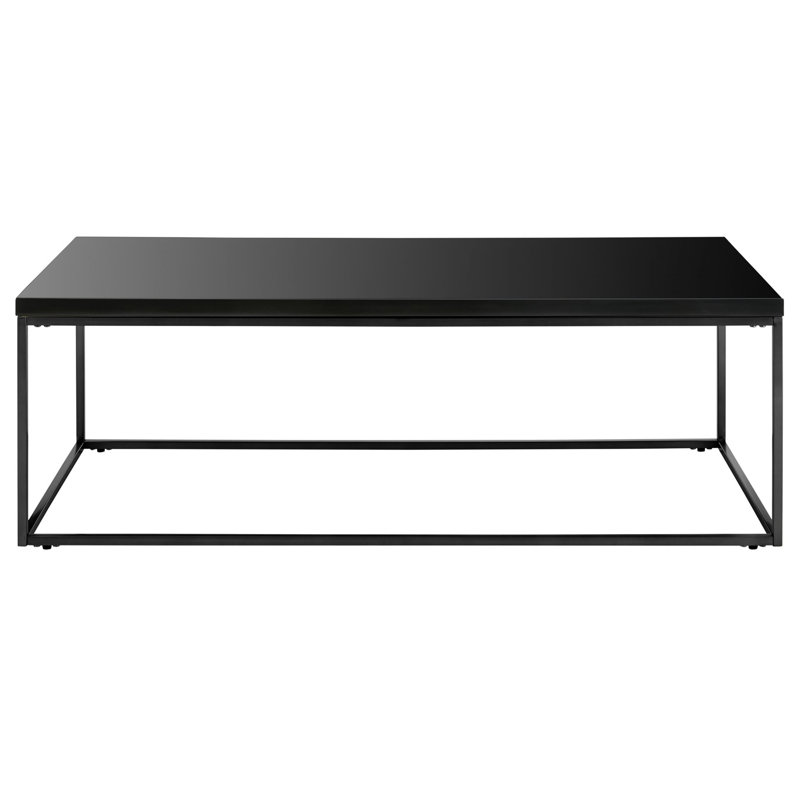 Kylie 47" Metal Coffee Table, Black, Black