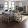 Eleora Console Table Set w/ 3 Upholstered Stools