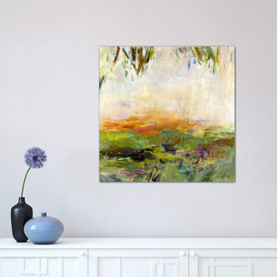 Meadow Sunset by Julian Spencer - Wrapped Canvas Painting