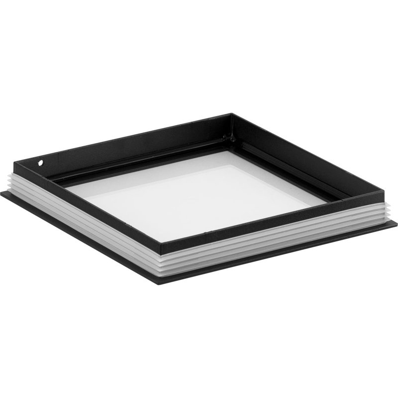 Lentille cylindrique carrée en verre transparent, Noir