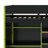 Wood Loft Bed With Desk,Open Wardrobe,Storage Compartments And RGB Lights-1337280842