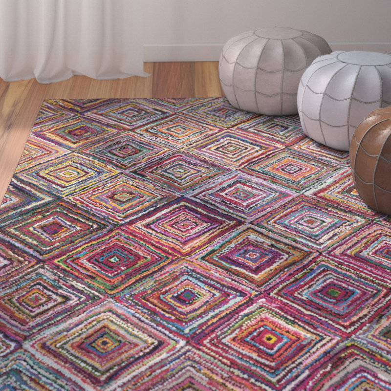 Anaheim Nantucket Hand Tufted Performance Geometric Rug, Rectangle 6' x 9'