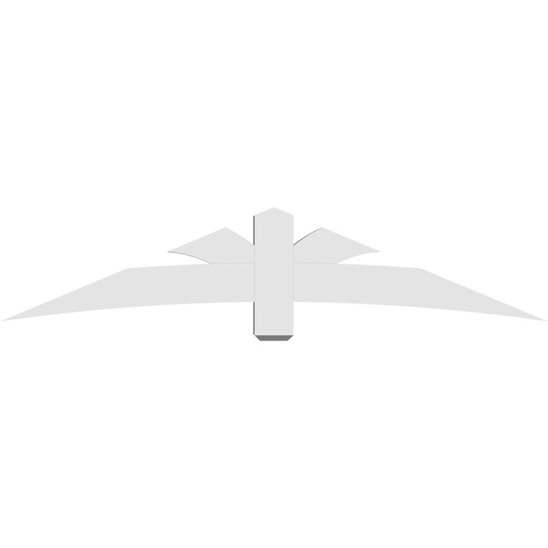 Support pour pignon Davenport, H 17,5 po x l 84 po (pas: 5/12), P 6 po x F 6 po, PVC