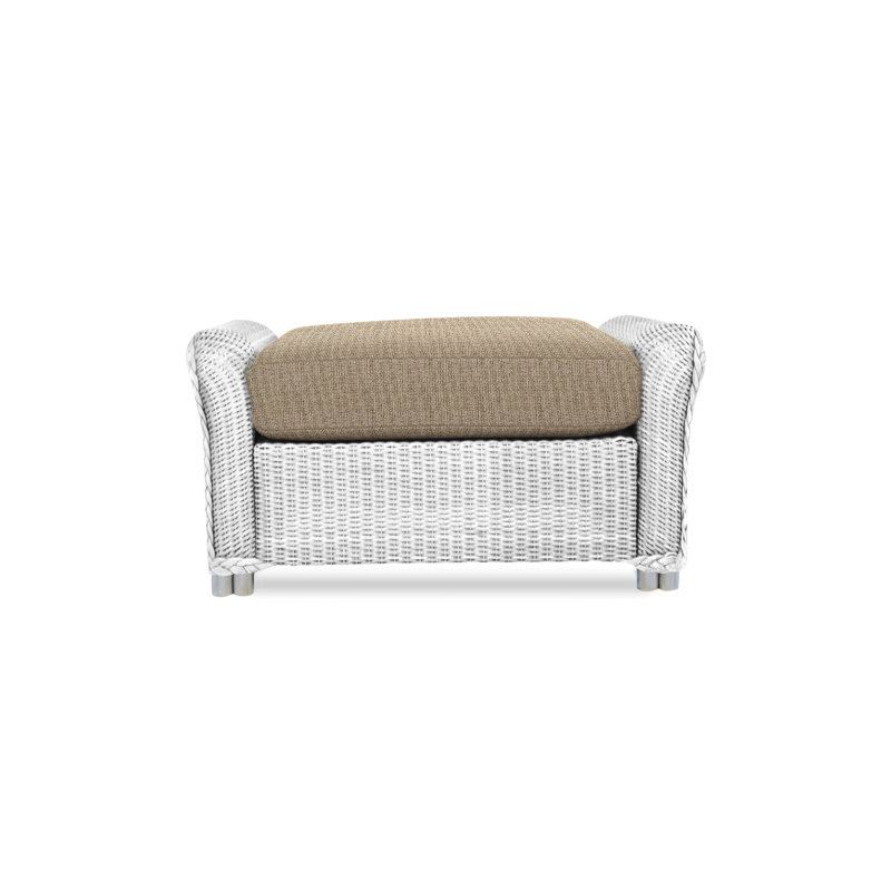 Reflections Outdoor Ottoman, Charlotte Sparrow, White