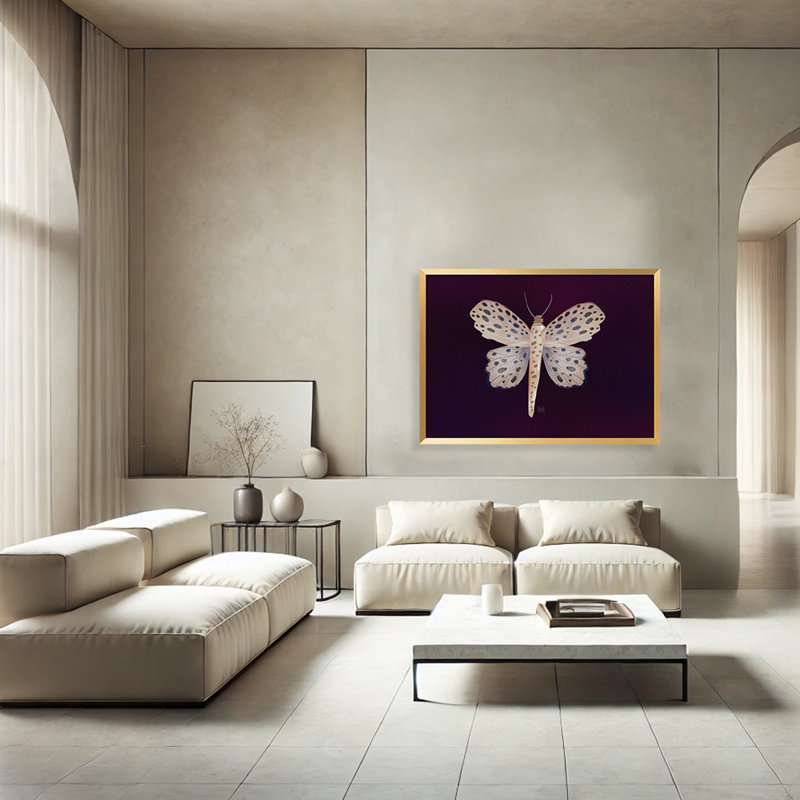 Nature Inspired "Butterfly" Framed Print Wall Art, 24" H x 30" W