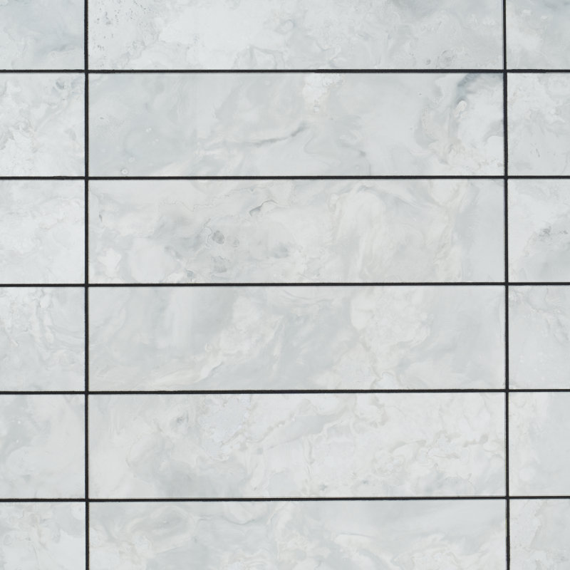 Carreau Emory l 4,37 po x L 17,48 po, Blanc